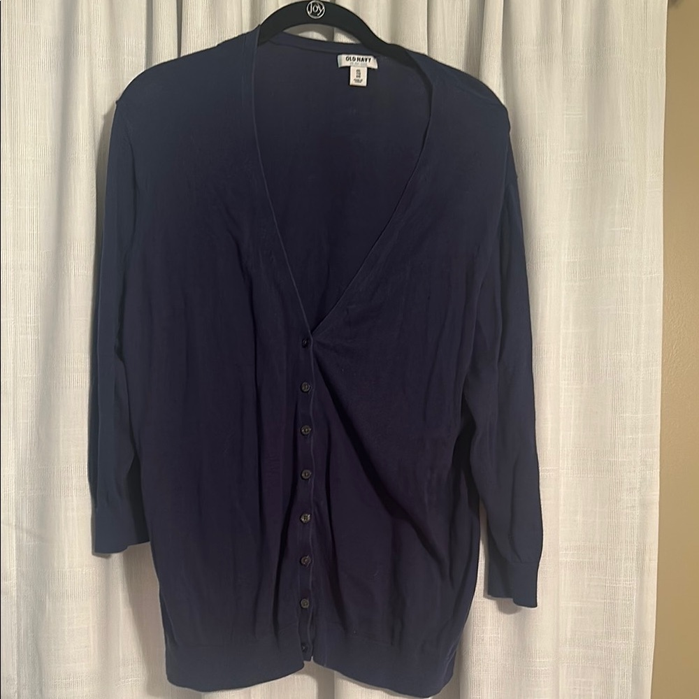 Old Navy Navy Button-Up Cardigan